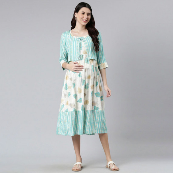 http://342977.6veg5luws.asia/products/women-off-white-green-floral-maternity-a-line-midi-dress