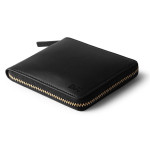 Black Leather Zip Wallet