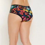 "Women Black Printed Hipster Briefs "